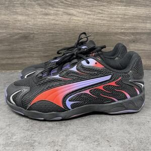 PUMA Inhale Sneakers Mens Size 7.5 Black Purple Running Shoes 401560-02